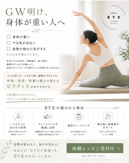 GW明けから、 「身体が重い」へ