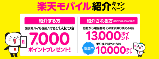 楽天モバイル紹介キャンペーン